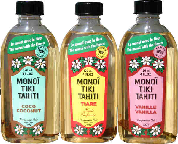 Lotto di 3 Monoi de Tahiti 120ml : Tiaré Vaniglia Cocco