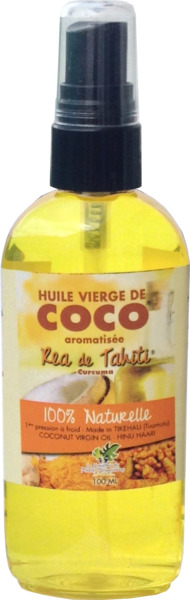 Aceite de coco virgen con cúrcuma (Rea Tahití)